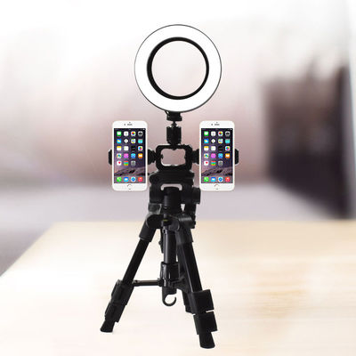 Selfieリング ライトQ111が付いている単一の生きているRa90 4.2ftの卓上カメラの三脚